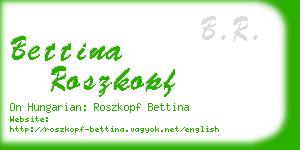 bettina roszkopf business card